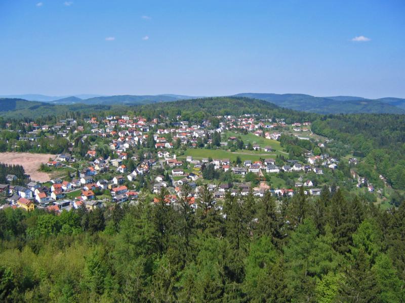 Blick vom Teltschickturm auf Wilhelmsfeld